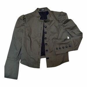 Intermix Olive Military-Inspired Jacket sz Petite